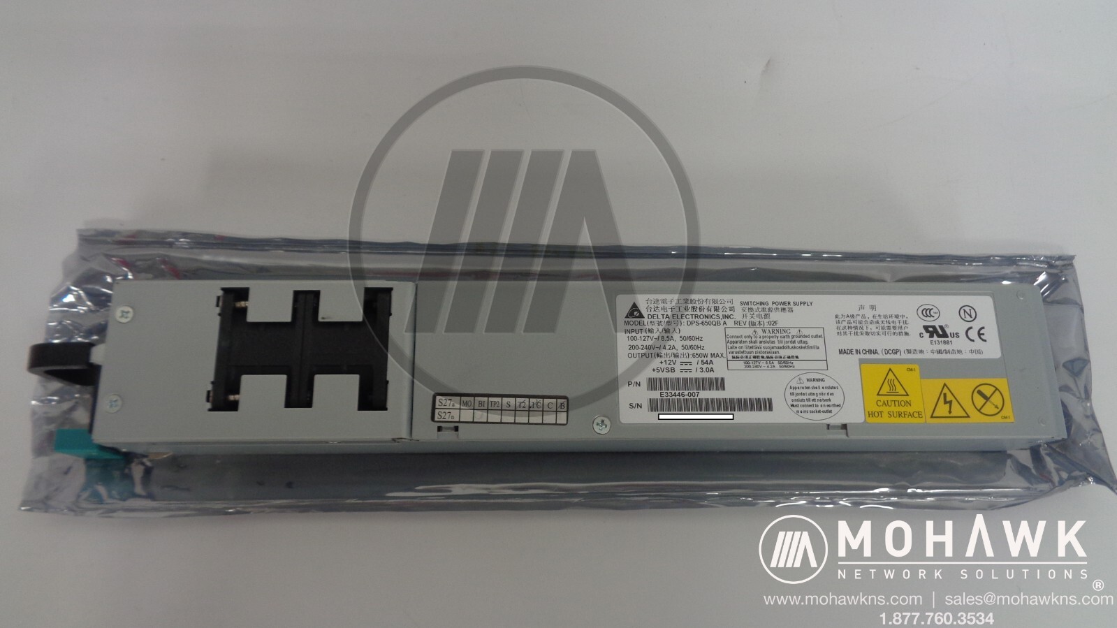 DELTA ELECTRONICS DPS-650QB E33446-007 650W SWITCHING POWER SUPPLY