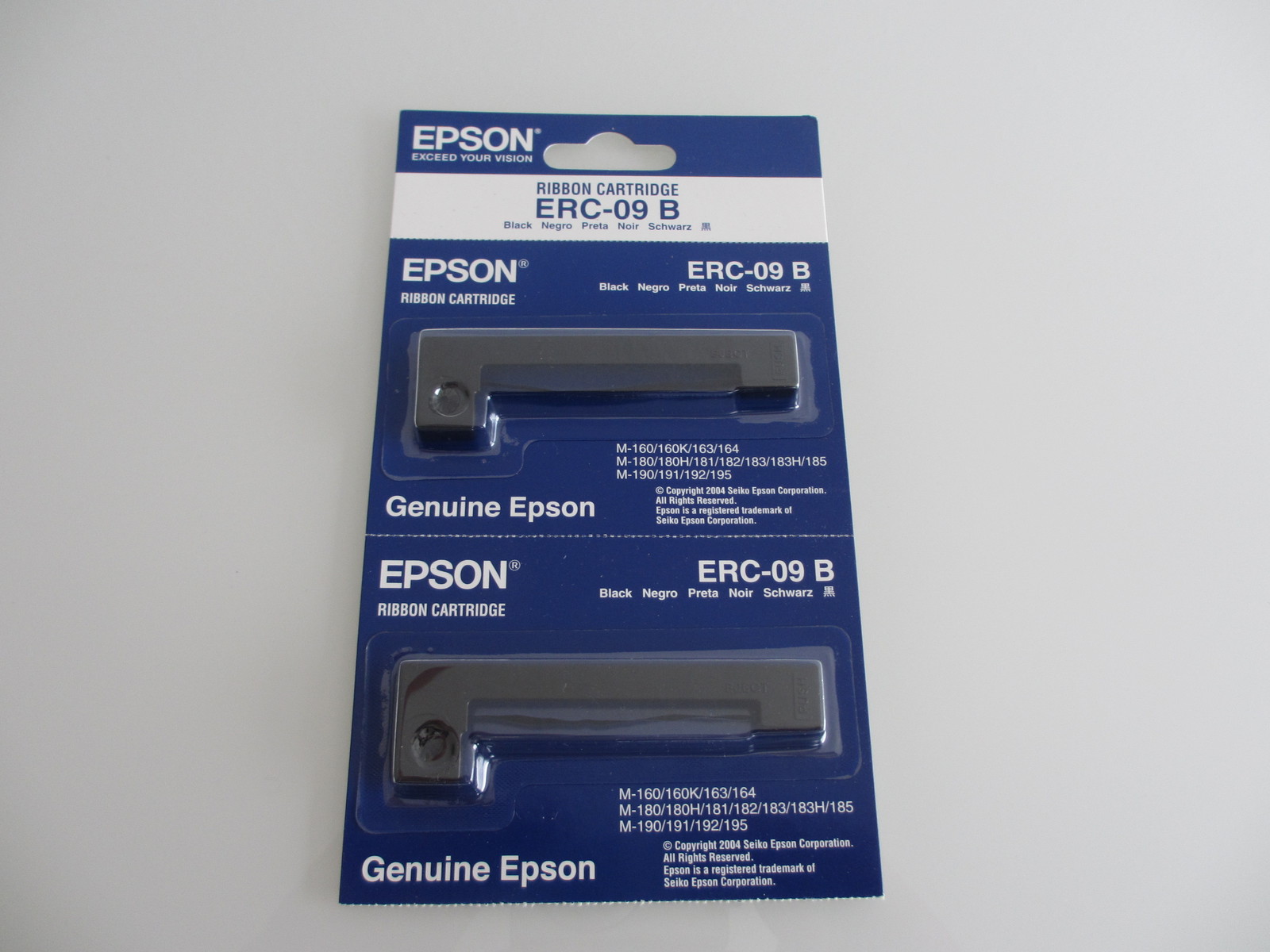 Two Ribbon Original Epson ERC-09B Black C43S015354 ERC09B Ribbon