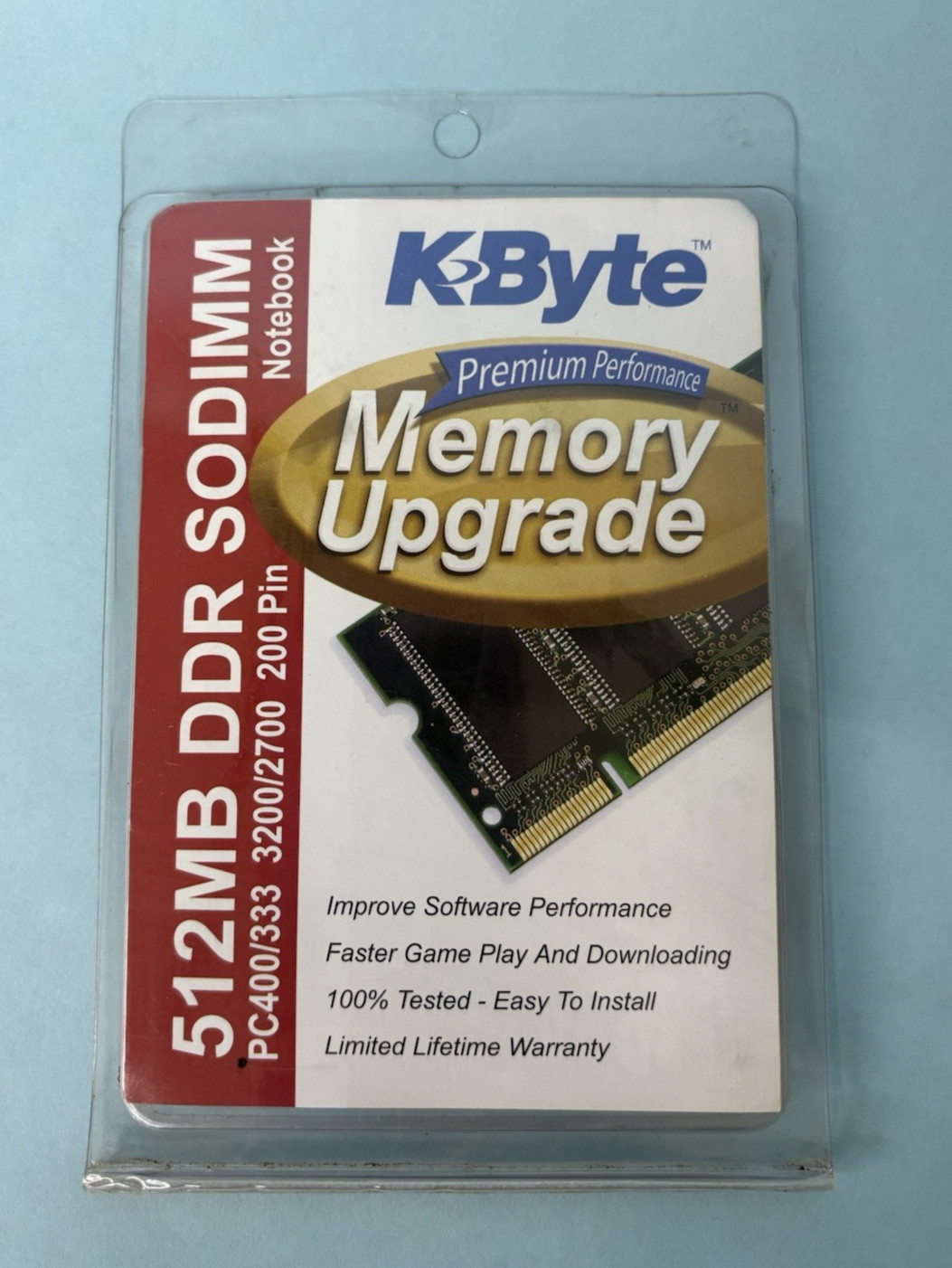 Kbyte memory upgrade 512mb DDR SODIMM Pc400/33 3200/2700 200 Pin