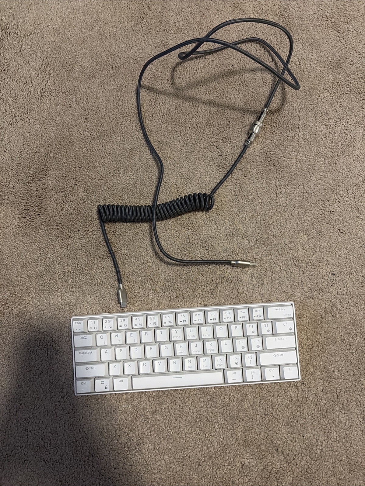 Royal Kludge 60% Mechanical Gaming Keyboard RGB White RK61