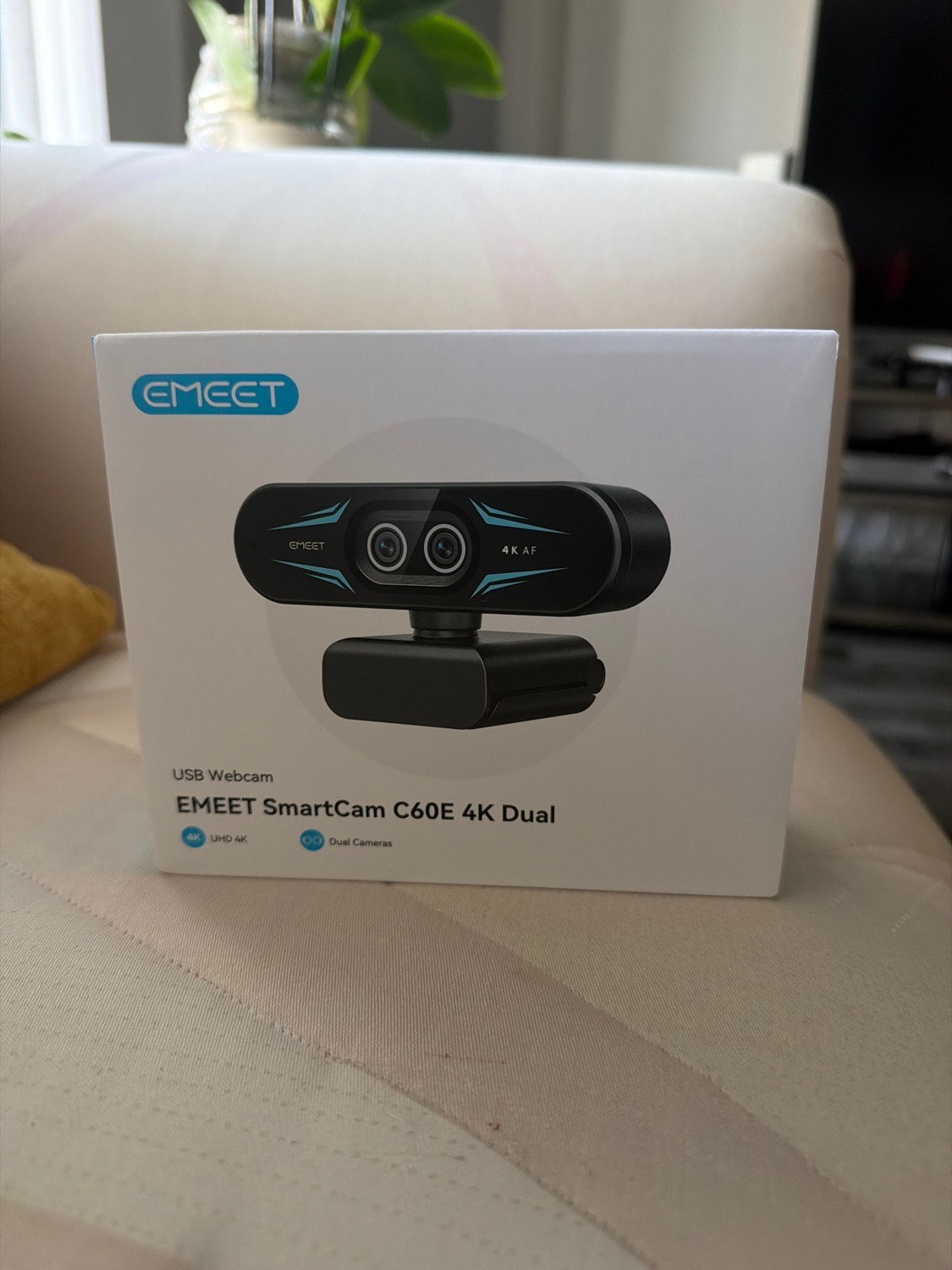 EMEET SmartCam C60E 4K Dual Webcam USB Autofocus Noise Canceling Mics New Sealed