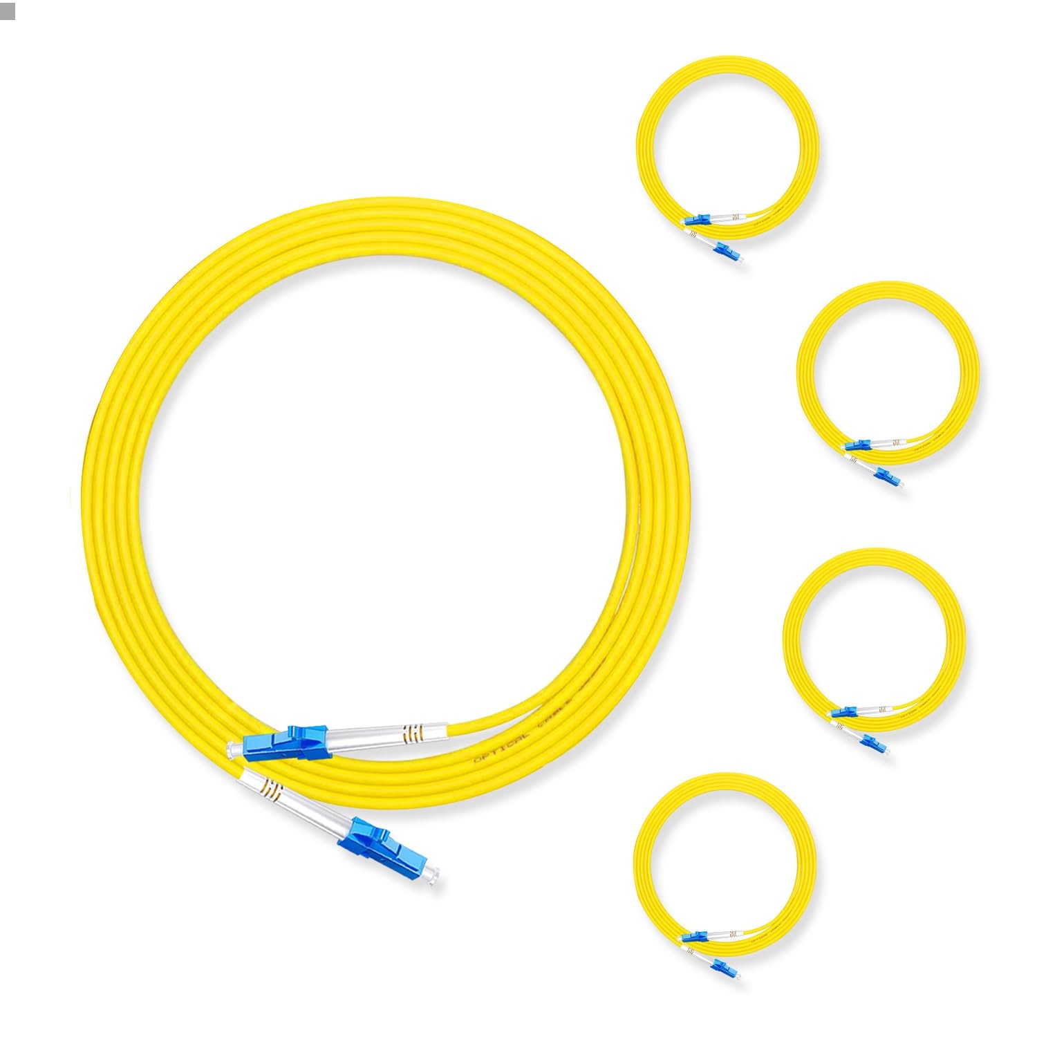 Lebrudos 5Pcs 3 Meter Fiber Optic Patch Cord LC UPC to LC UPC, Simplex Single...
