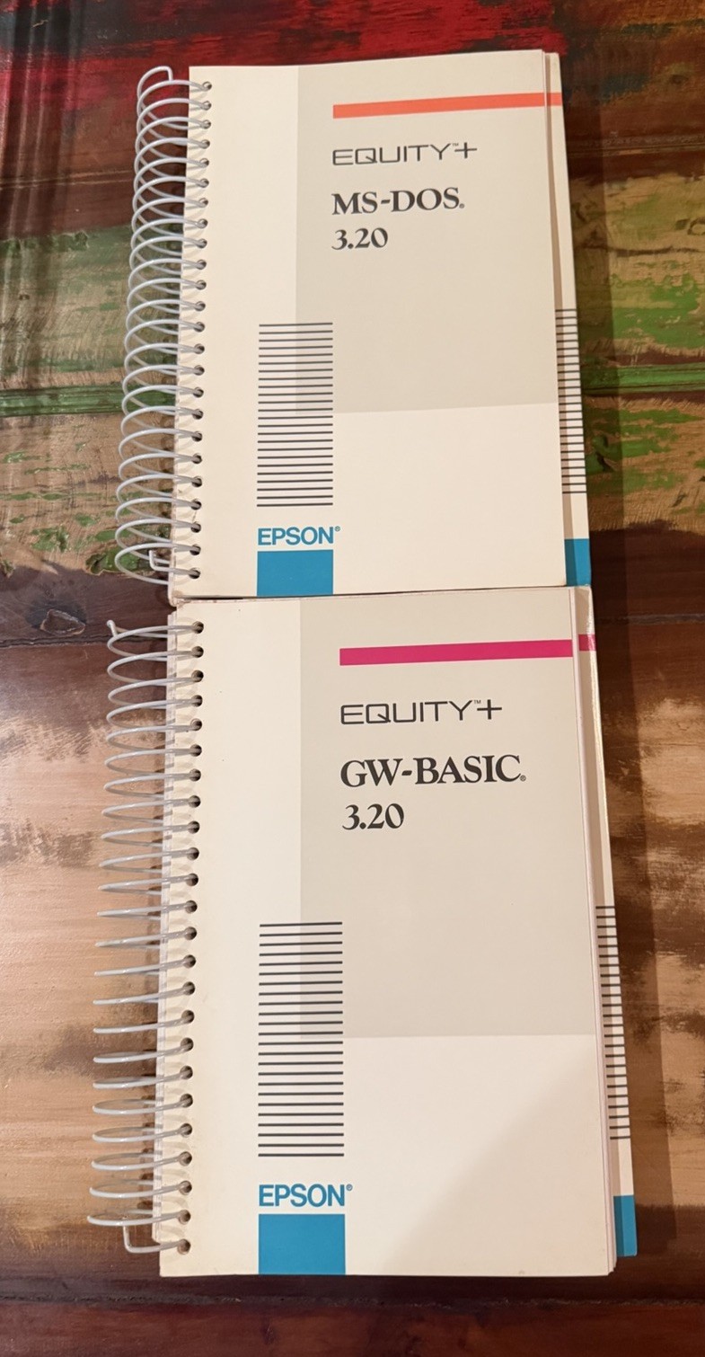 Vintage Equity + Manuels  - Epson - GW - Basic & MS - DOS 3.20