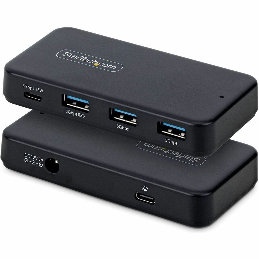 StarTech 4-Port USB-C and USB-A Hub, 5Gbps, Self-Powered, 2-in-1 USB-C and USB-A