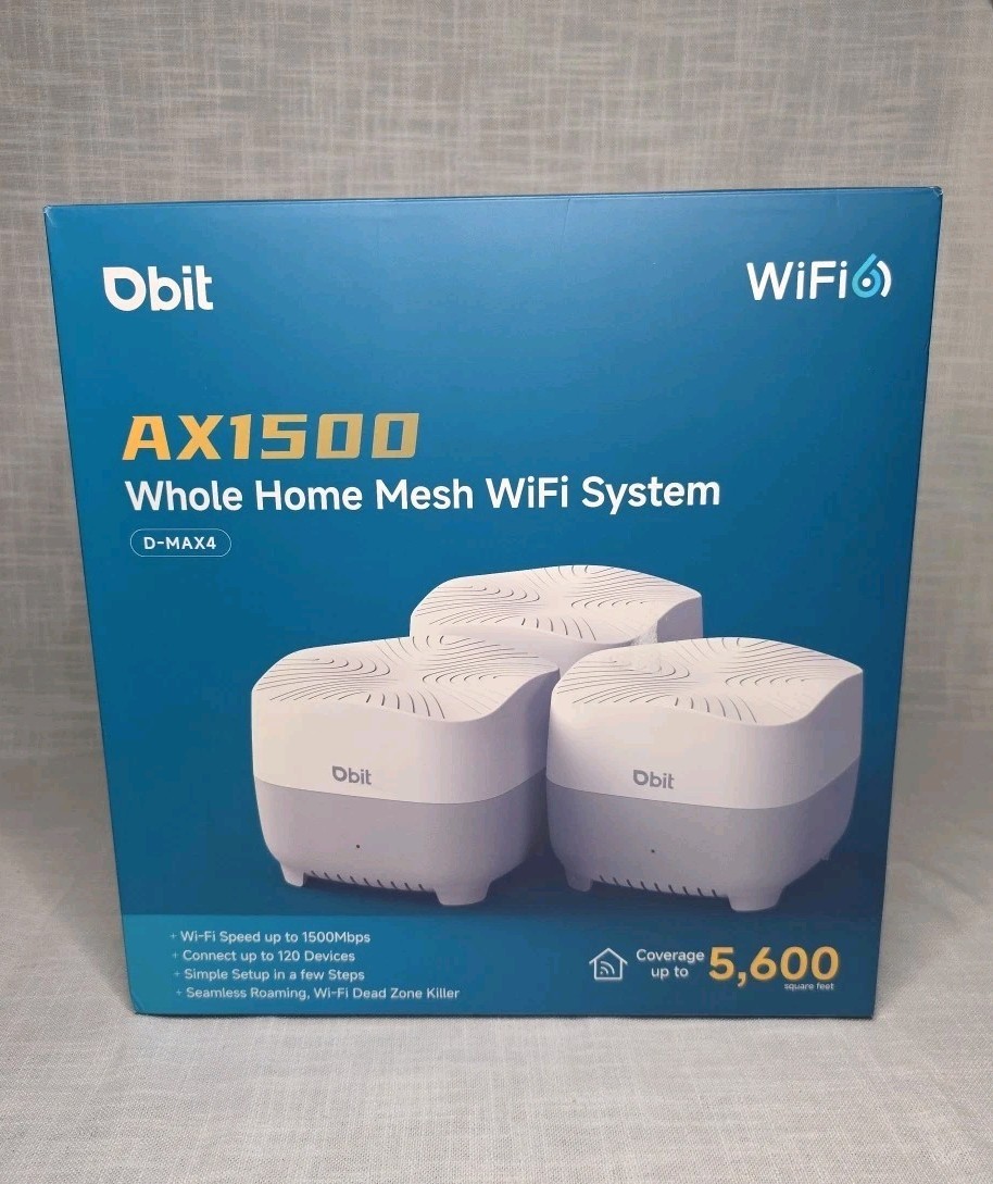DBIT AX1500 WiFi 6 Mesh Wi-Fi System (3-pack)