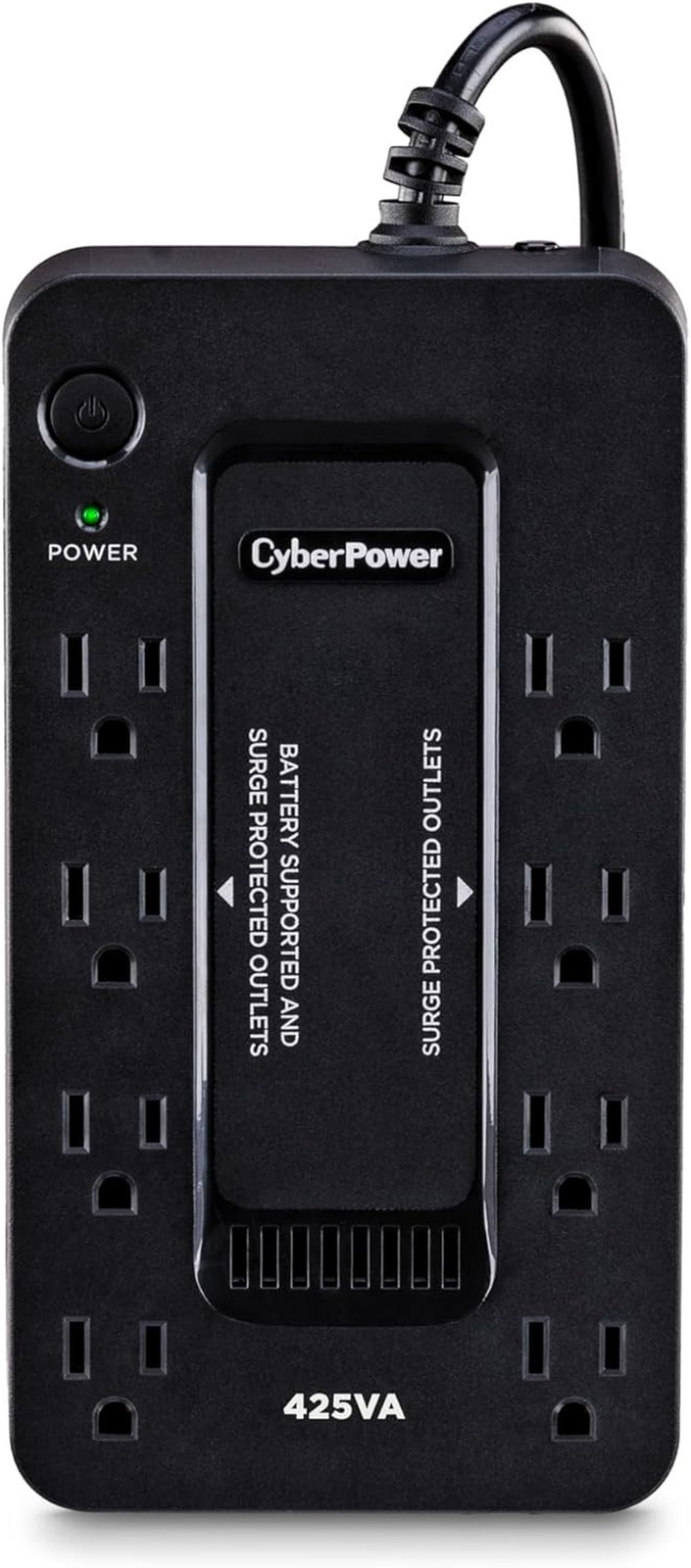 Cyberpower ST425 Standby UPS Battery Backup and Surge Protector, 425VA/260W, 8 O