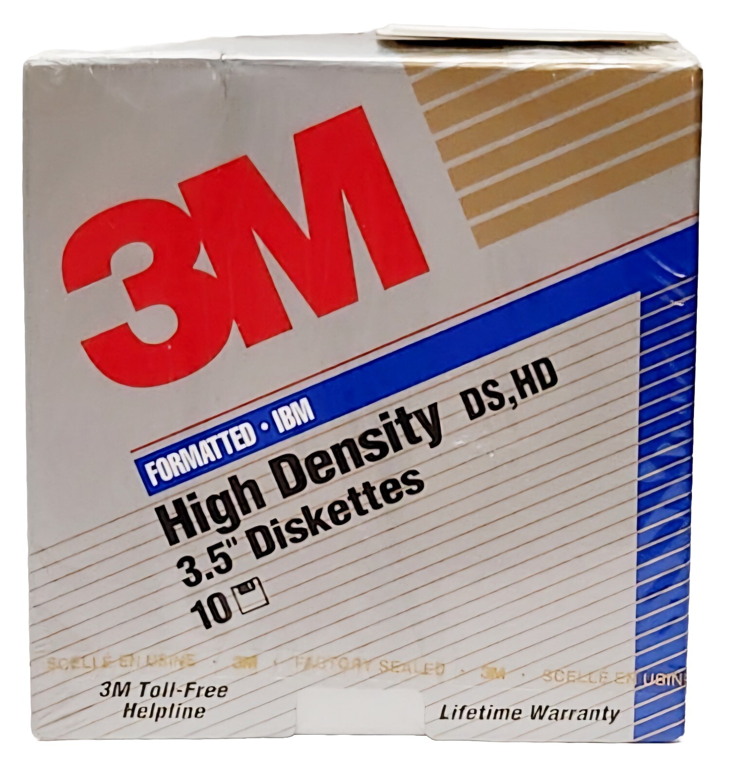 3M Formated IBM High Density DS, HD 3.5in. Diskettes, 1.44 MB Capacity, 12881