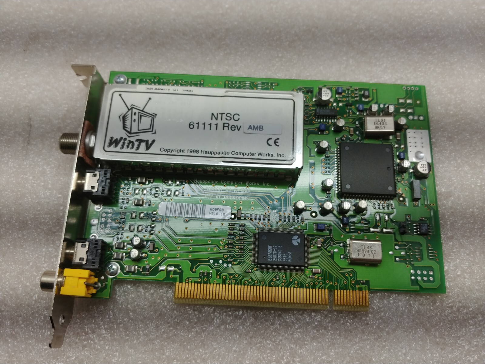 HAUPPAUGE COMPUTER WORKS WINTV NTSC 61111 REV GREAT CONDITION 