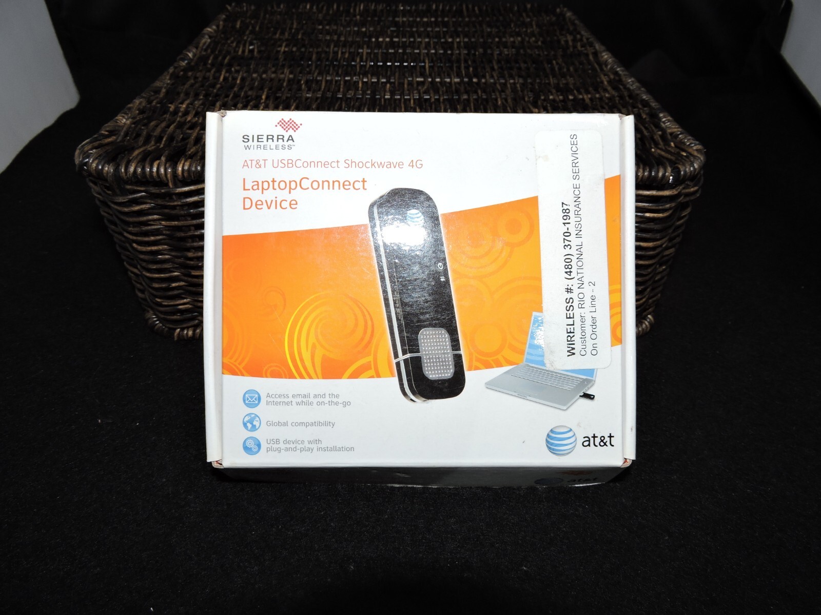 AT&T "LG" AD600 "USB Modem" Adrenaline 4G Shockwave Global Connect Open Box