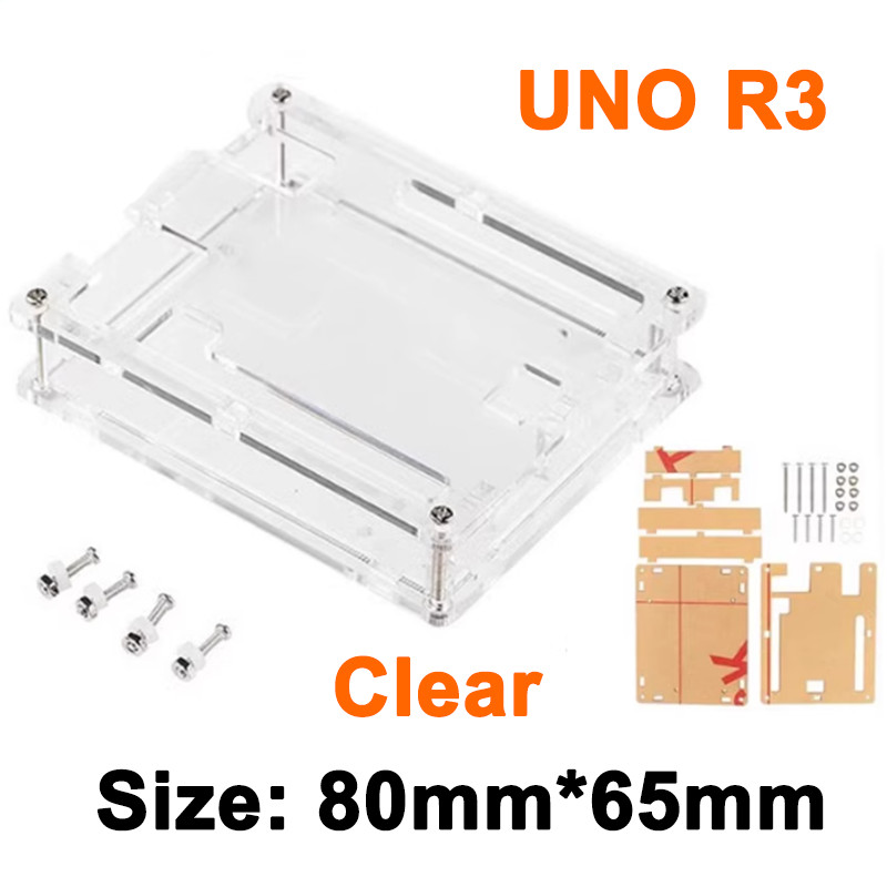 UNO R3 Arduino Acrylic Case Enclosure Shell Transparent Clear Computer Box