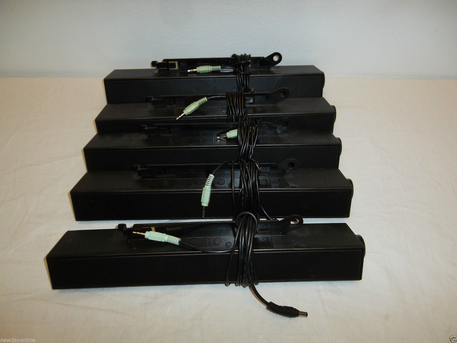 LOT-55 Dell AX510 Multimedia Black Sound Bar Speaker No A/C Adapter 0C730C DW711