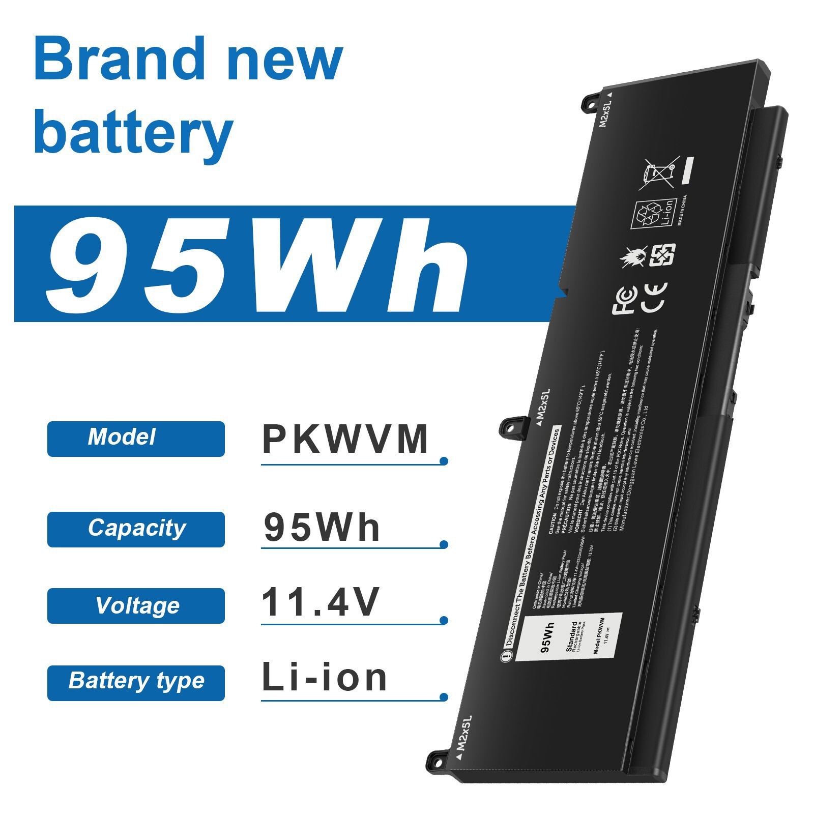 🧡LOT 100x PKWVM Battery For DELL Precision 7550 7560 CR72X 17C06 447VR P93F002
