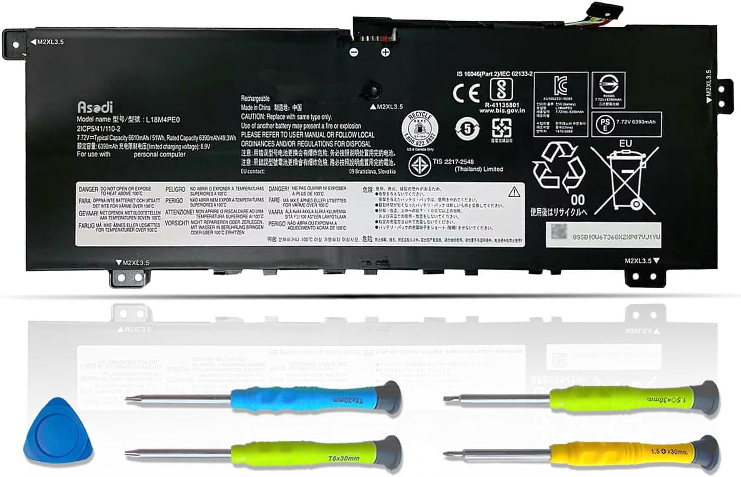 L18M4PE0 L18L4PE0 Laptop Battery Compatible with Lenovo Yoga C740 14IML Series
