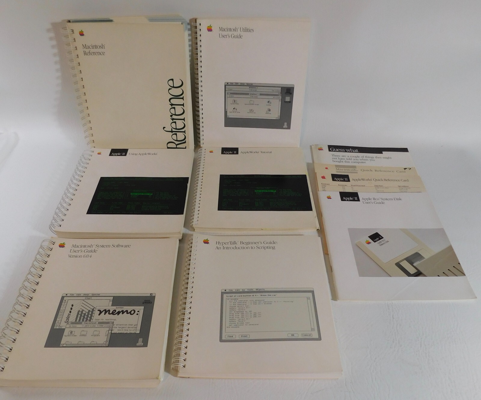 10 Vintage Apple II Macintosh User Guides. Reference Manuals, Appleworks - Read