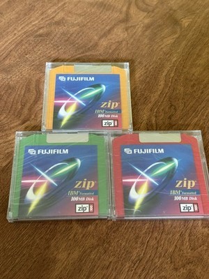 Fujifilm Zip IBM Formatted 100MB Disk 3 PK