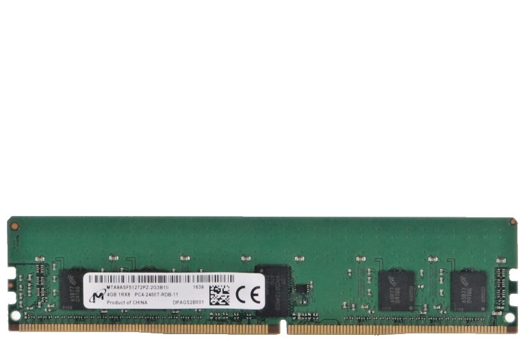 Micron 4GB 1Rx8 PC4-2400T-RDB-11 Server RAM MTA9ASF51272PZ-2G3B1II