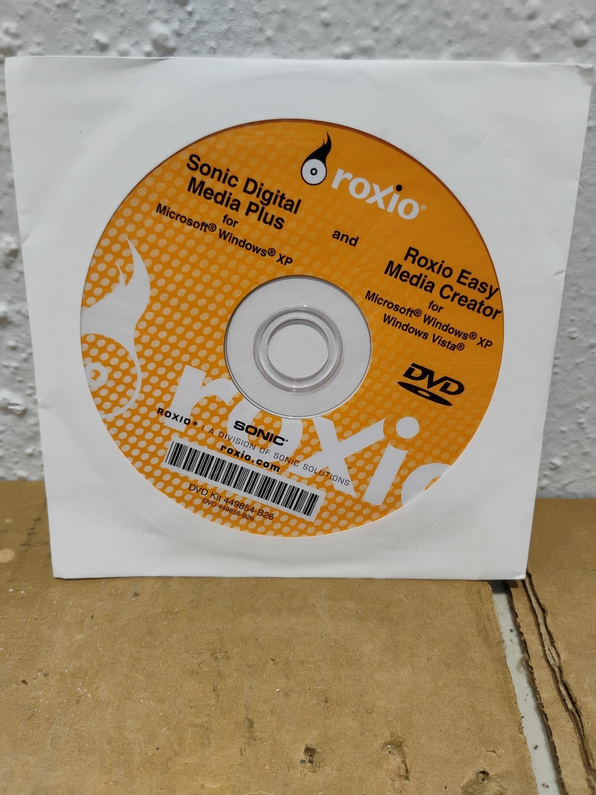Roxio Sonic Digital Media Plus & Roxio Easy Media Creator Windows XP Vista DVD 
