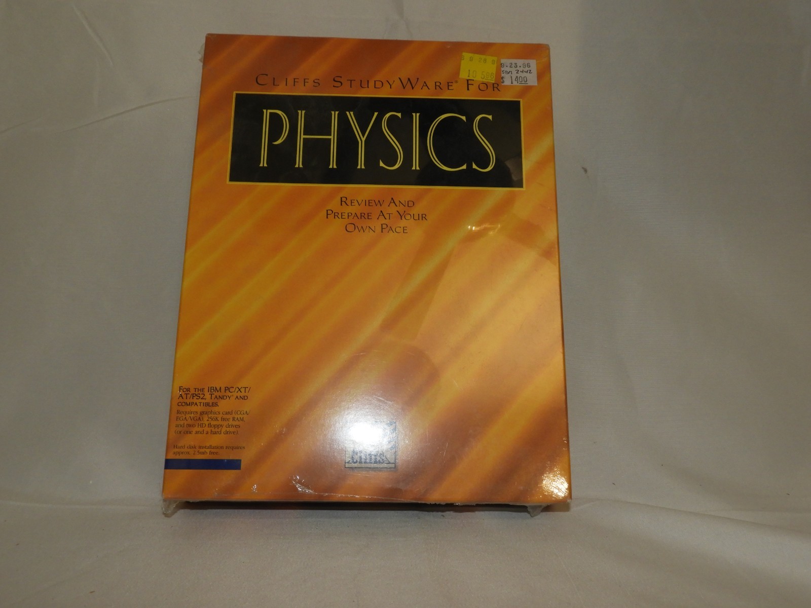 Cliffs StudyWare for Physics IBM PC XT AT 5.25” Software New Sealed