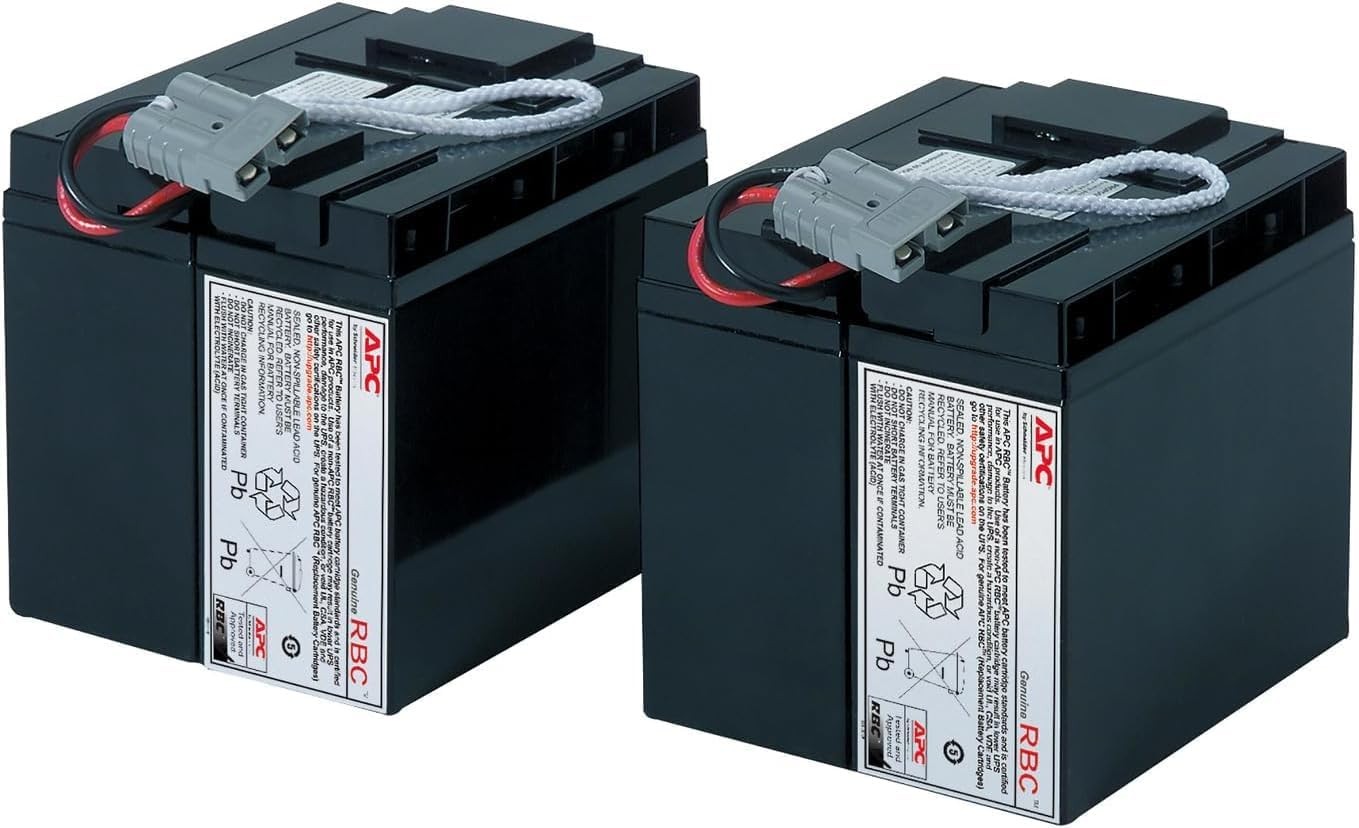 APC Genuine UPS Replacement Battery RBC55 Cartridge #55 - SMT2200, SMT3000C, SUA