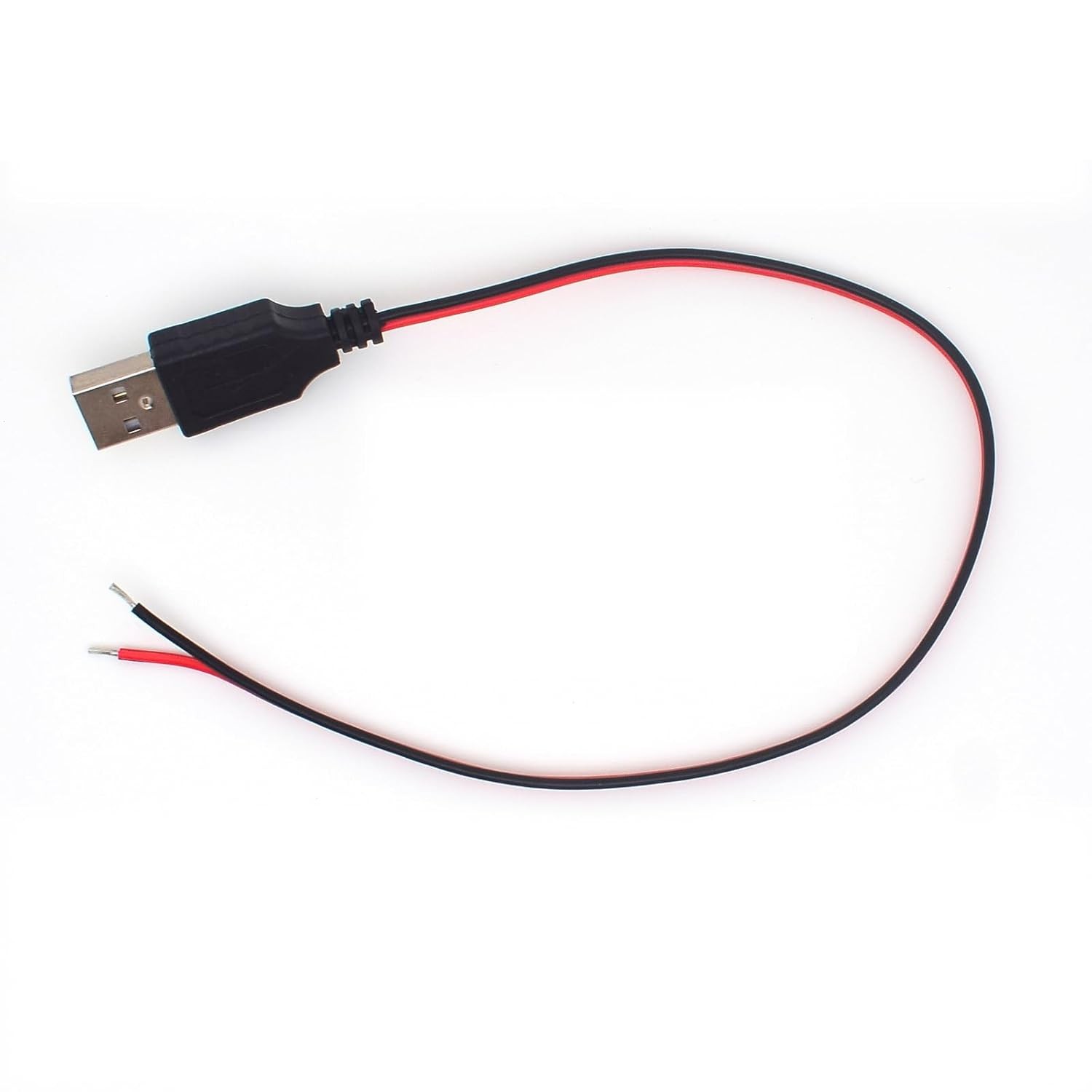 Single 20AWG USB Pigtail 2 Wire,0.3M/1FT 1PCS 0.3M/1FT Red &amp; Black 