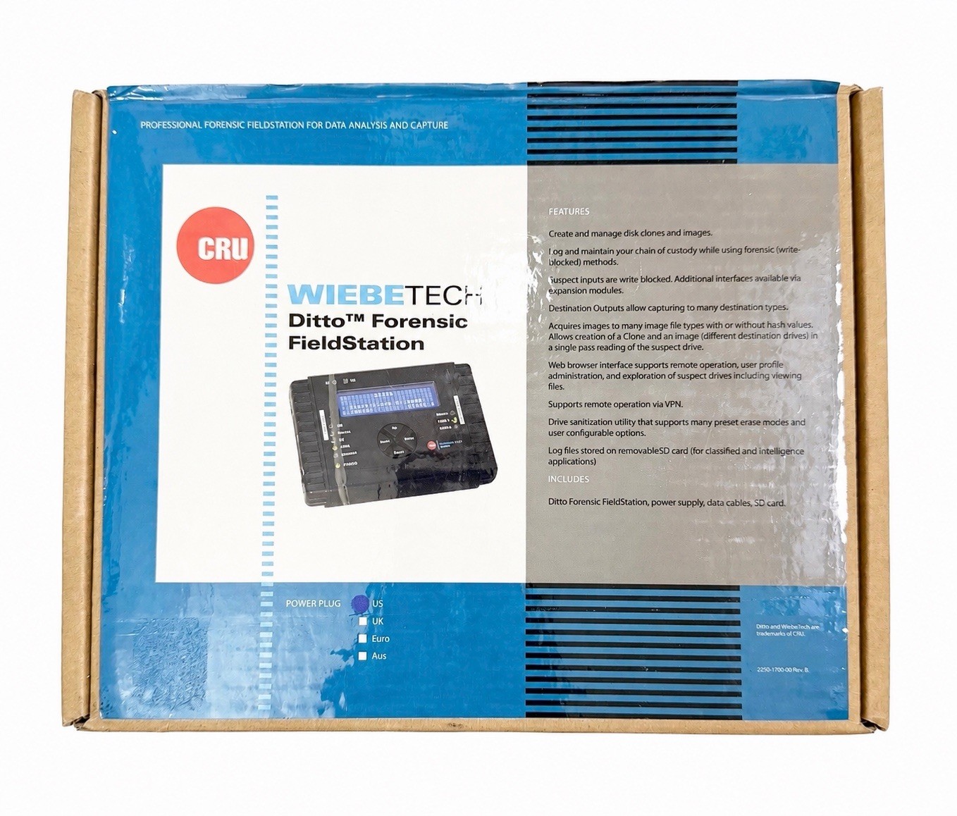 CRU WiebeTech Ditto Forensic FieldStation Write Blocker Disk Imager 31700-2809