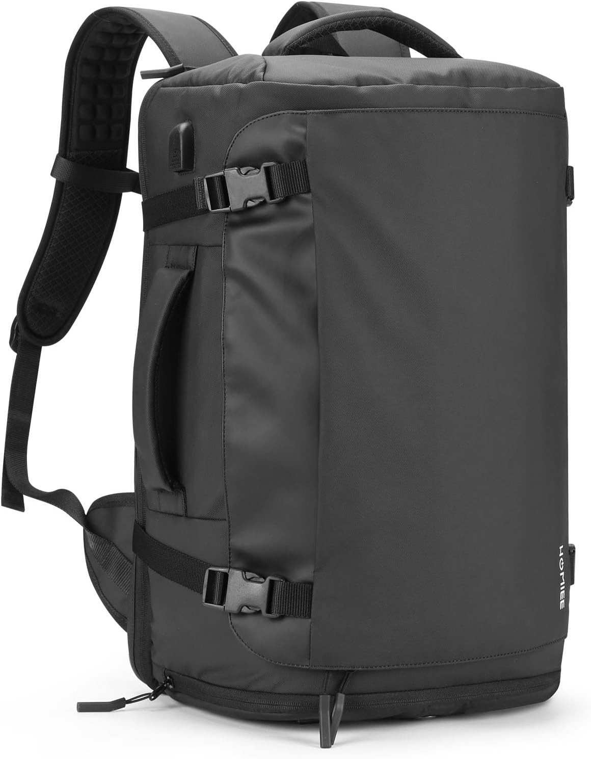 HOMIEE Travel Backpack 40L TSA Friendly Flight Approved Carry-on Black 