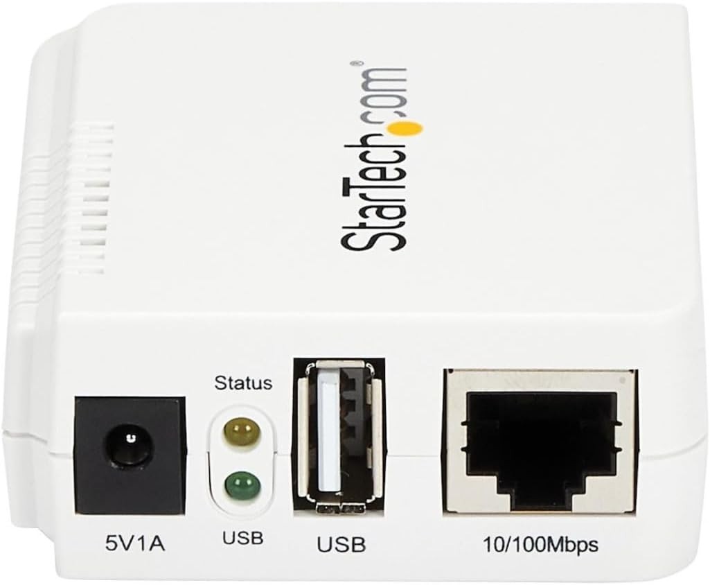 StarTech PM1115UW 1 Port USB Wireless N Network Print Server with 10/100 Mbps