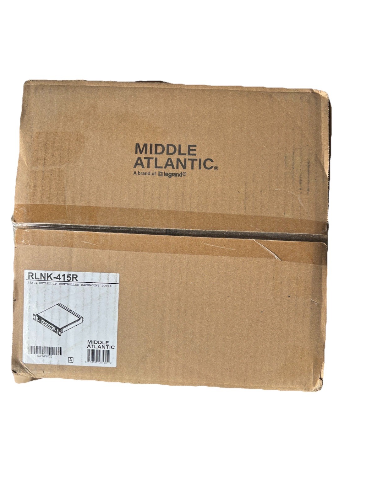Middle Atlantic RLNK-415R, 15A 4 Outlet IP Controlled Half Rack AC Power Module