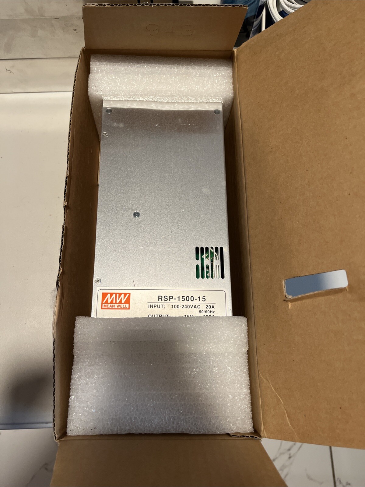 Mean Well RSP-1500-15 AC to DC Power Supply Single Output 15 Volt 100 Amp 1.5KW