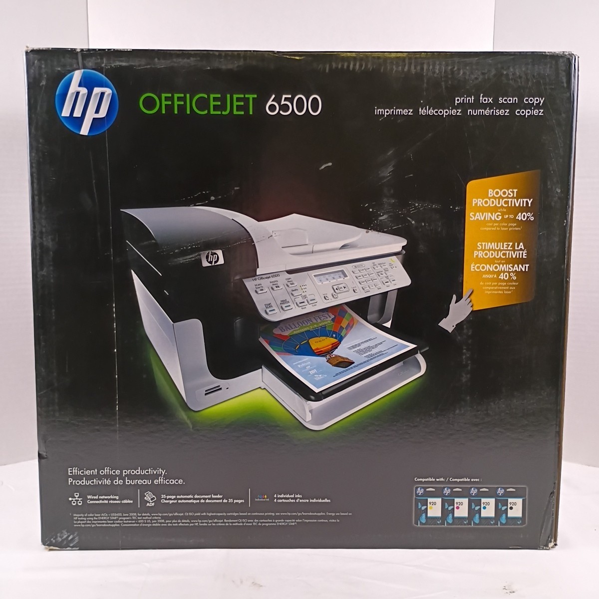 HP Officejet 6500 All-in-One Printer, Fax, Scan, Copy CB815A Brand New in Box