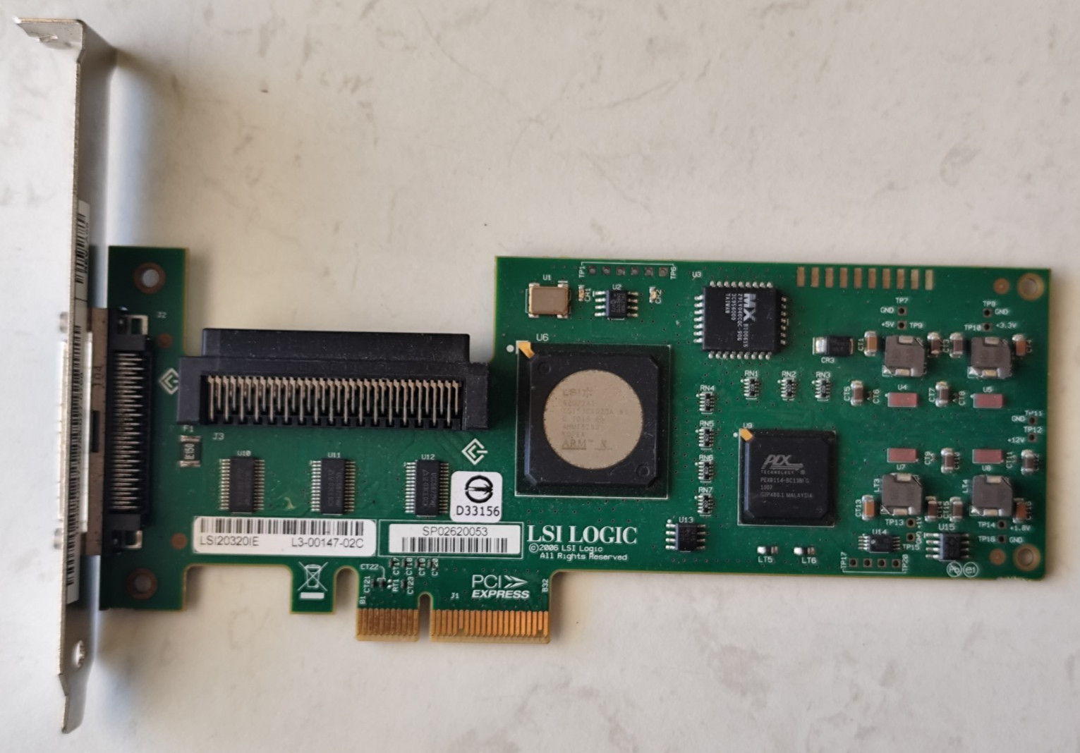 Vintage LSI Logic LSI20320IE Ultra320 SCSI PCIe Card (L3-00147-02C) - Parts