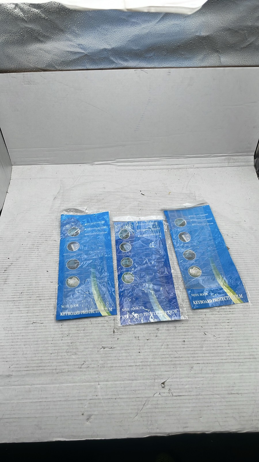 Universal Laptop Keyboard Protector Film Clear Silicone Covers Lot of 3 New