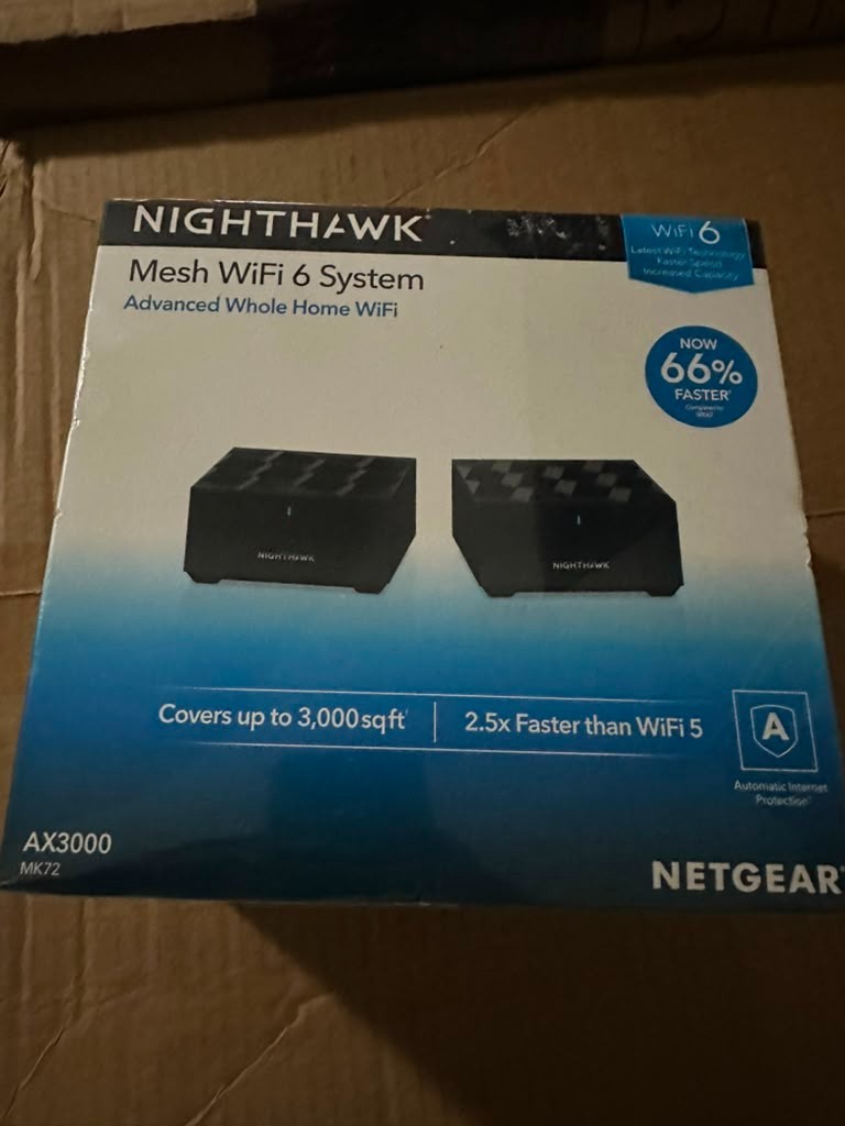 NETGEAR Nighthawk MK72 WiFi 6 Mesh System – AX3000 MK72 Sealed