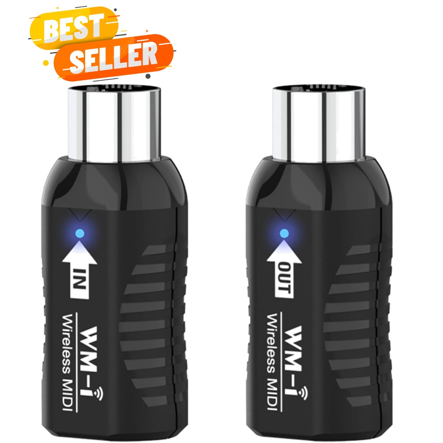 Wireless MIDI Adapter Rechargeable Audio Transmitter Receiver 2.4GHz Ultra-Lo...