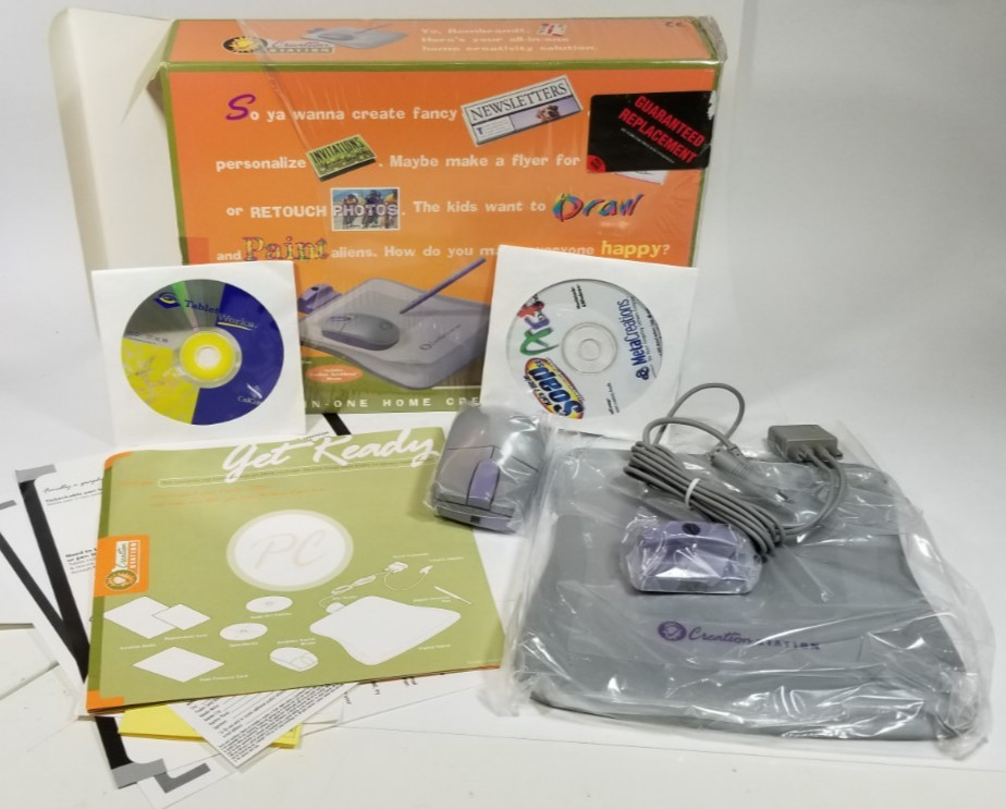Creation Station Mouse and Graphics Tablet w/ Software Driver Vintage Windows 95