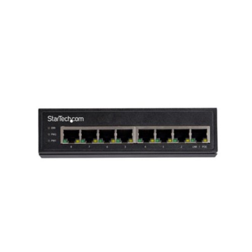 Startech IESC1G80UP 8 PORT GIGABIT ETHERNET SWITCH POE UNMANAGED INDUSTRIAL RUGG