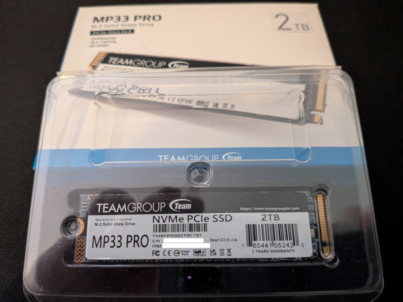 Team Group MP33 Pro M.2 NVMe SSD 2TB | 100% Health