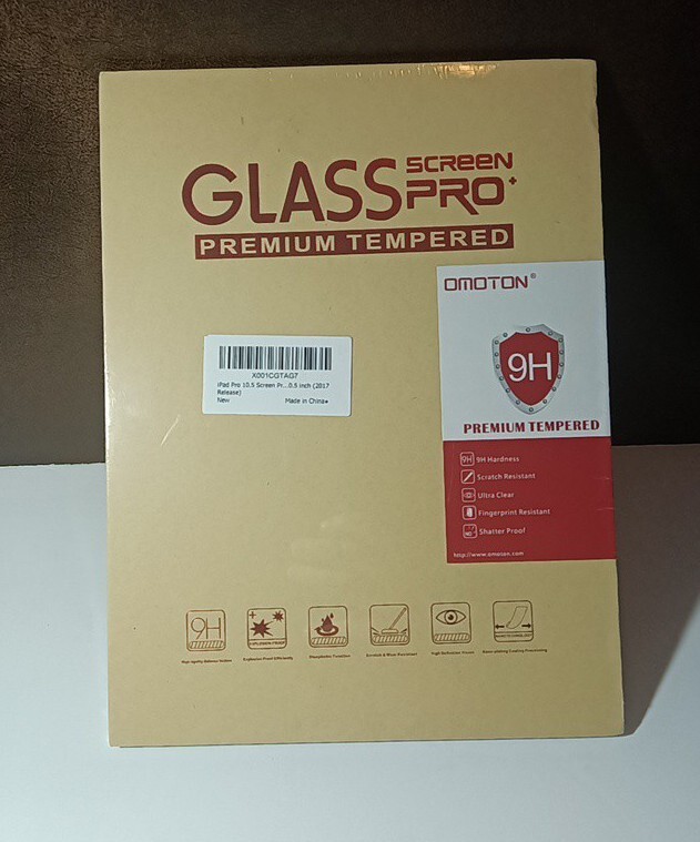 OMOTON 9H Hardness HD Tempered Glass Screen Protector iPad Pro 10.5 inch 2017