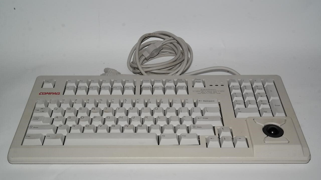 COMPAQ 186591-406 MECHANICAL KEYBOARD W/TRACKBALL 185152 CHERRY MX BROWN 11800