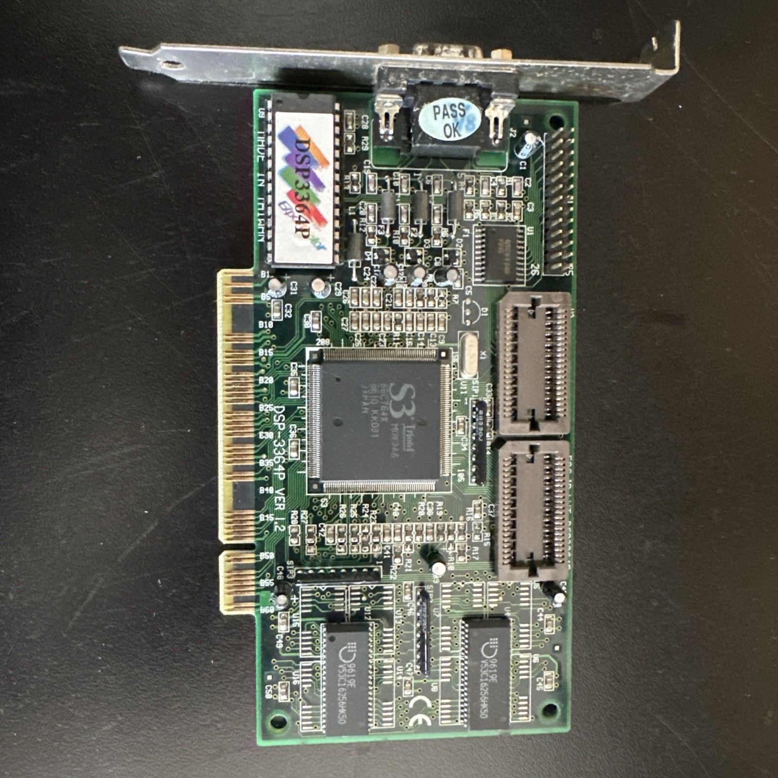 Untested S3 Trio64 M0K2AA PCI Video Card, Vintage 1995 MSDOS Era