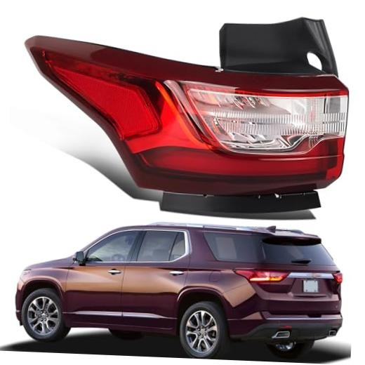 LED Tail Lights Compatible with Chevy Traverse 2018 2019 Red Left Driver Side