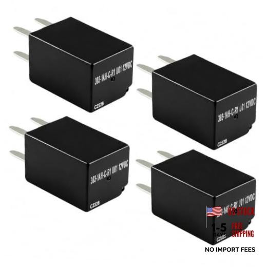 PCS 303-1AH-C-R1-U01 12V Relay, Micro ISO 280-Pin SPST 20A, Resistor 4
