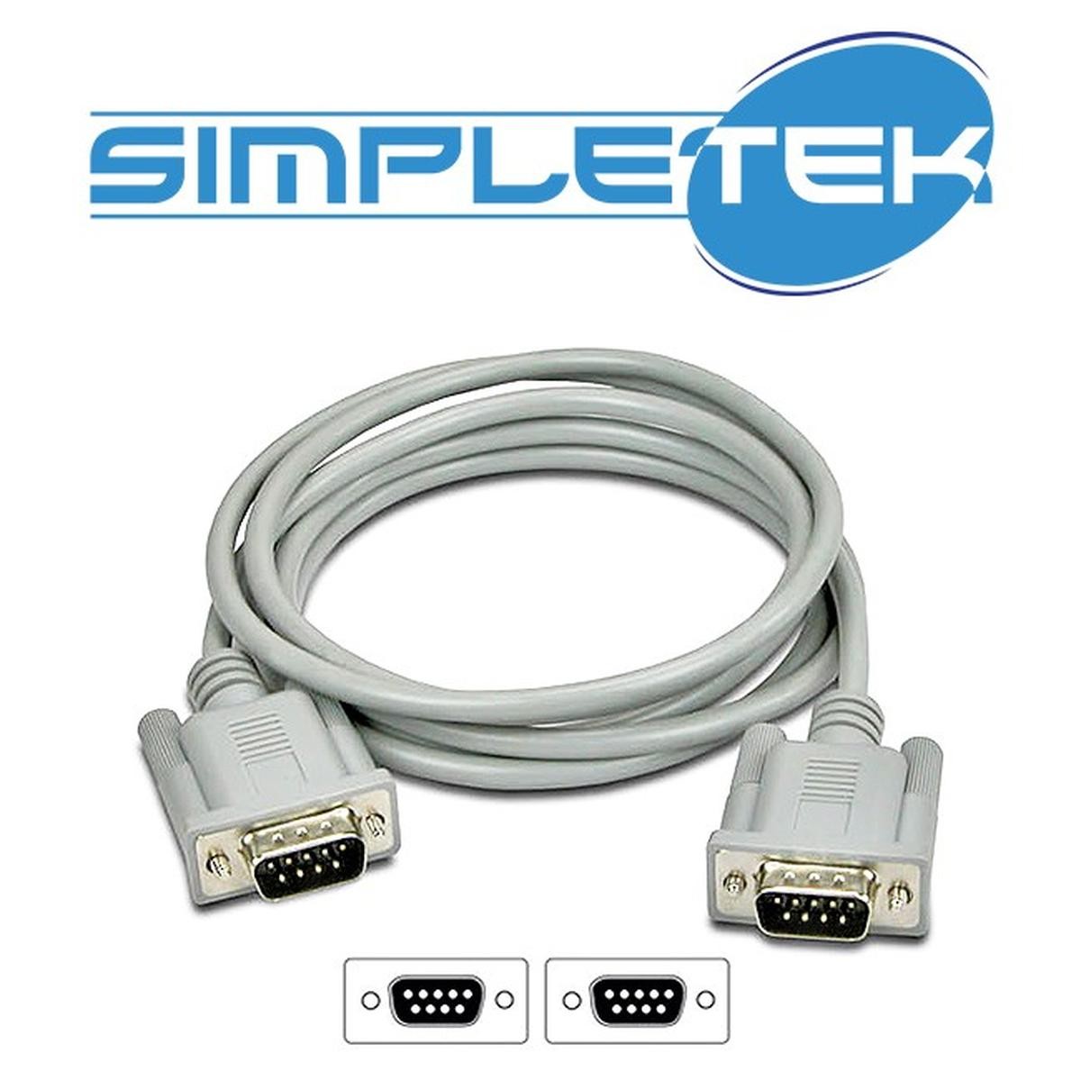 RS232 Male To Male Serial Adapter Cable 1.5M For Computer Printer