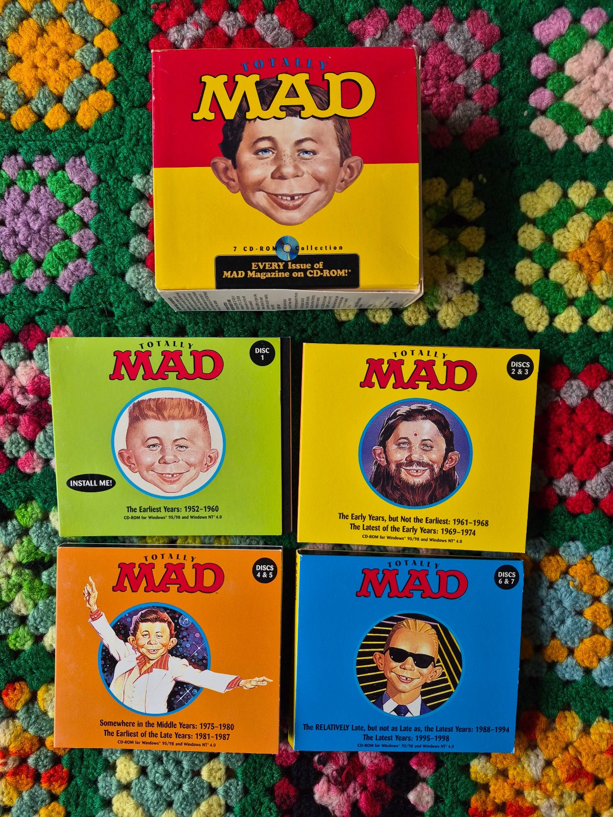 Totally MAD Magazine CD-ROM 1952 - 1998, 7 CD-Rom Collection untested READ DESC