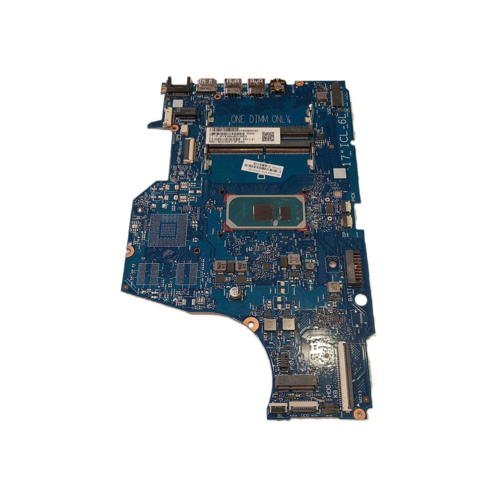 HP 17-BY Notebook Core i5-1035G1 1.00 GHz DDR4 Motherboard L87450-601