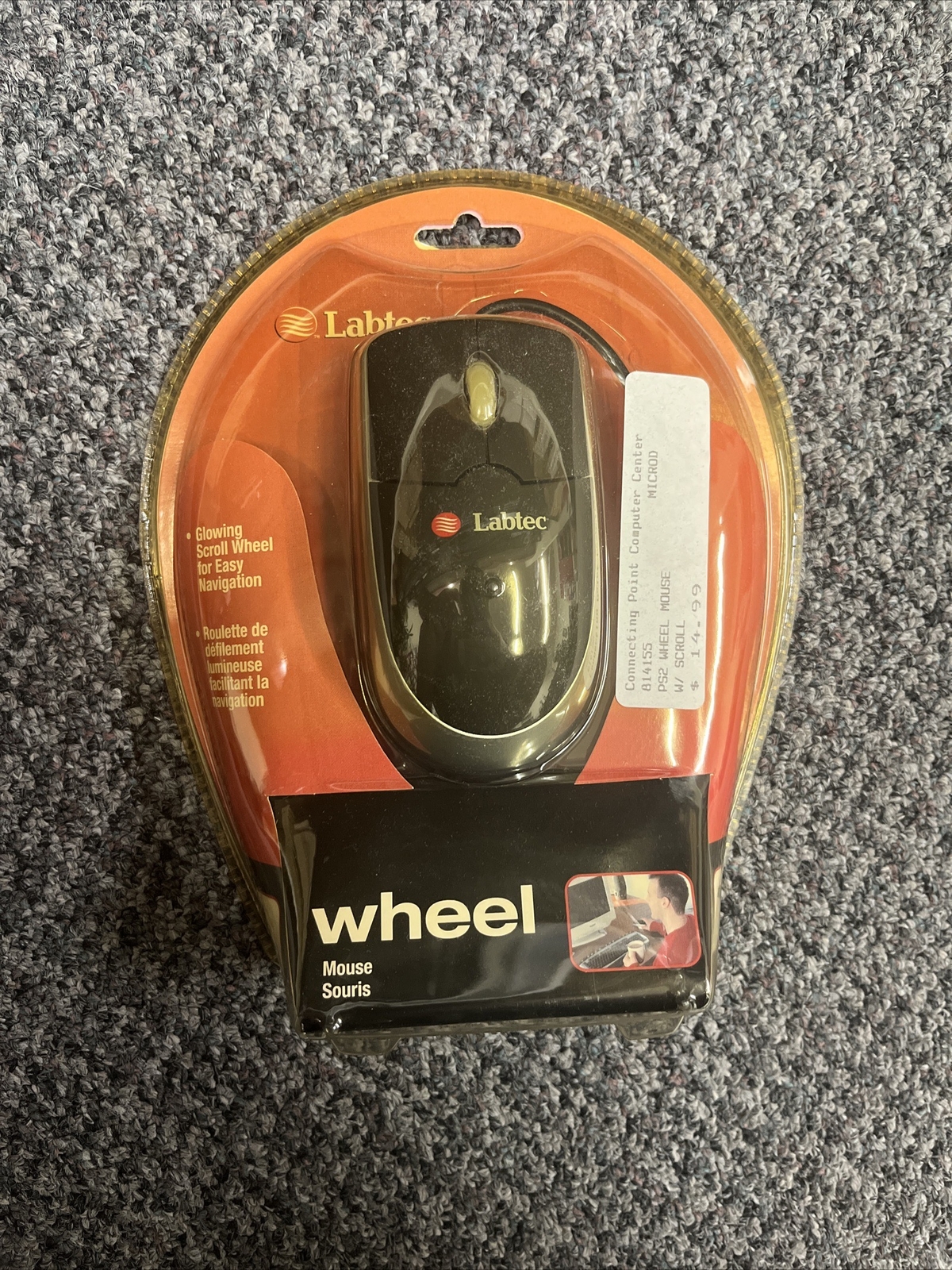 2004 Labtec Wheel Mouse PS/2 USB Lighted Scroll Wheel NOS Sealed