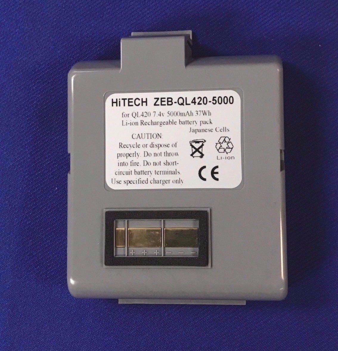 Hitech Japan Liion7.4v5.2Ah cell For ZEBRA/COMTEC...QL420 QL420+..P/N.:AT16293-1