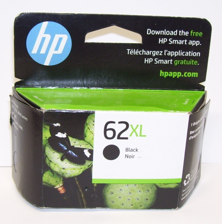 HP 62XL Black High Yield Ink Cartridge Genuine C2P05AN  EXP  Apr 2025 Sealed Box