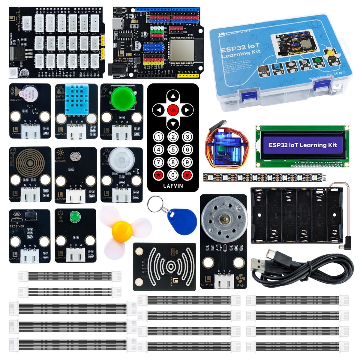 ESP32 IoT Learning Kit DevKit RFID LCD1602 Arduino IDE Tutorial Compatible
