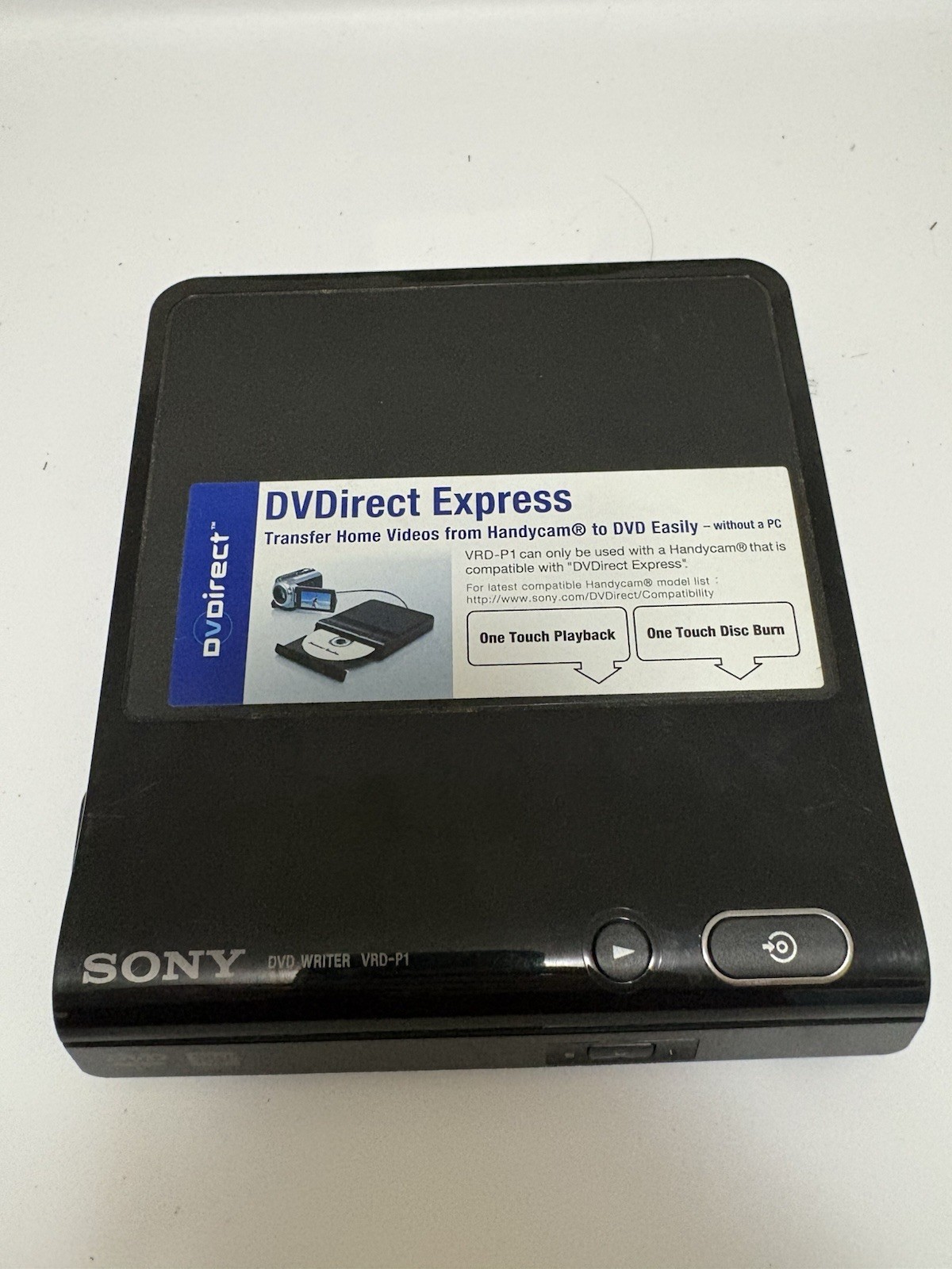 Sony DVDirect Express VRD-P1 DVD Writer (Manufactured January 2009)